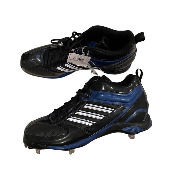 Adidas  Diamond King 9 Meta Blue/Black Baseball Metal Cleats Size 12 NEW main image 5